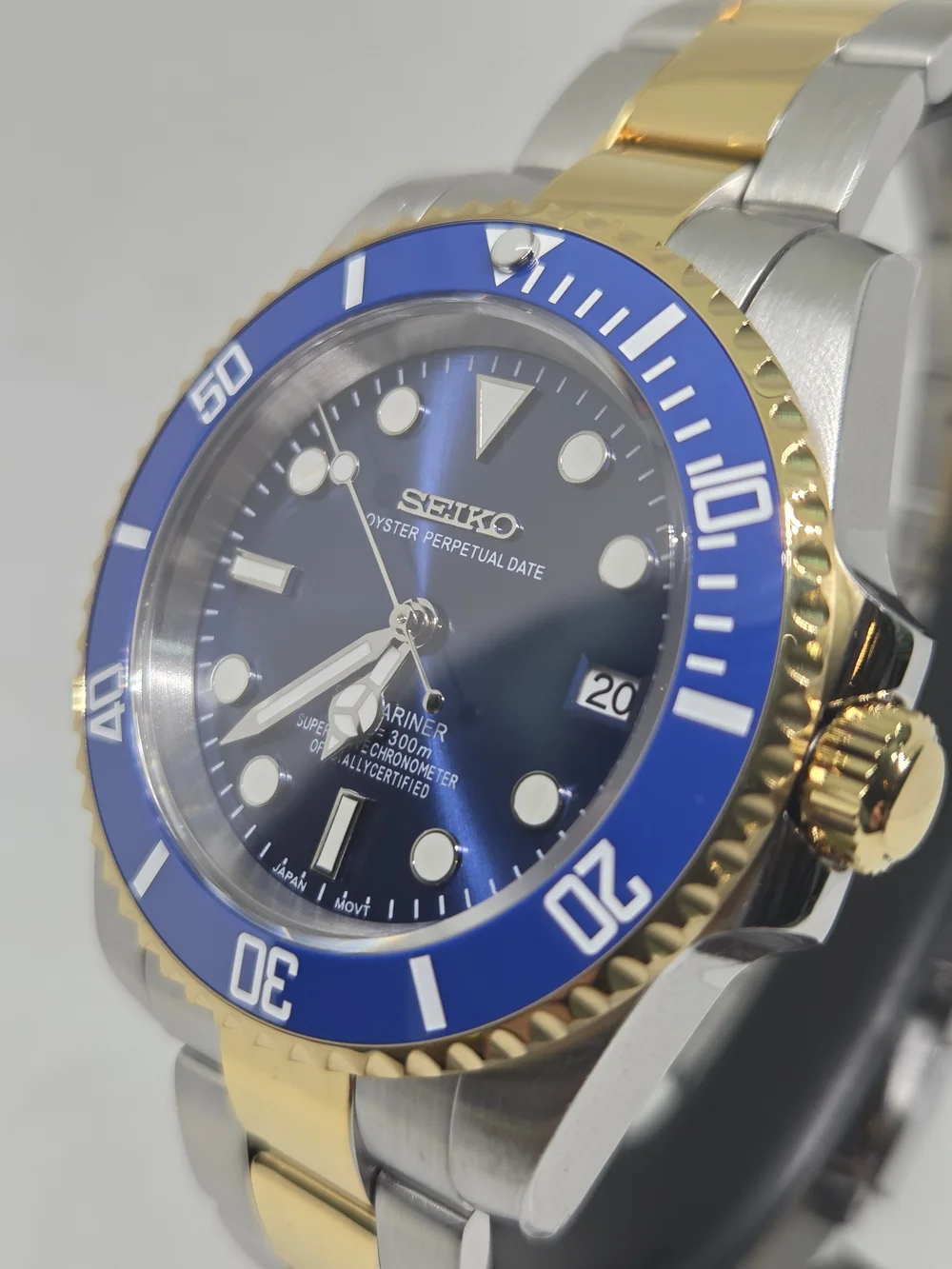Custom 40mm Automatic Seiko Mod Watch Bluesy Submariner NH35